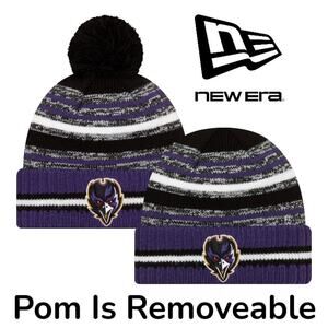 NEW 2021 NFL NEW ERA ON FIELD SIDELINE POM BEANIE - Carolina Panthers